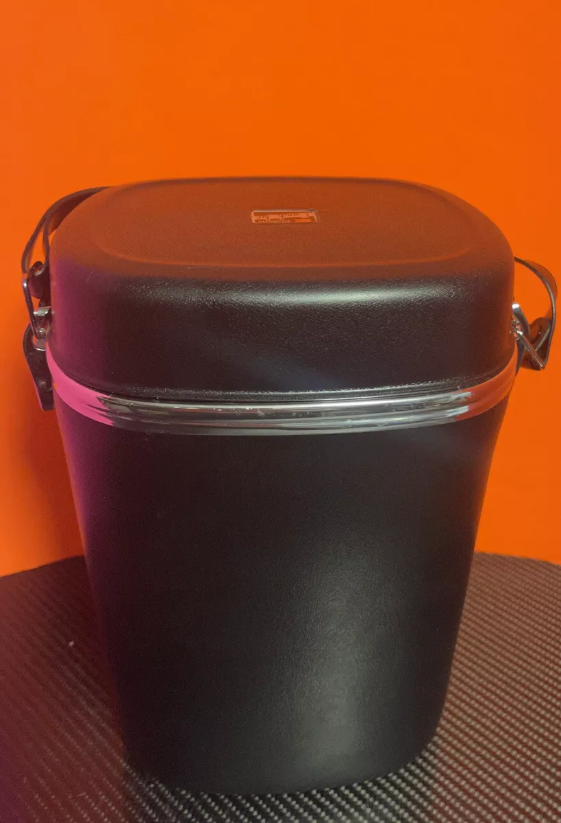 Vintage Zojirushi Lunch Jar Bento Lunch Box Black w/Strap LPS-1600 VGC See  Desc*