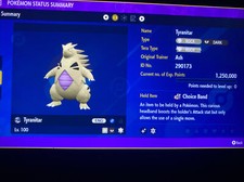 Pokemon Scarlet And Violet Shiny Tyranitar 6IV Battle Ready Fast Delivery