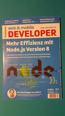 web & mobile Developer Ausgabe 10/2017  ungelesen 1A absolut TOP
