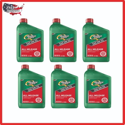 Quaker State High Mileage Synthetic Blend Engine Oil 5W-20 6 Quart ( 6 PACK )