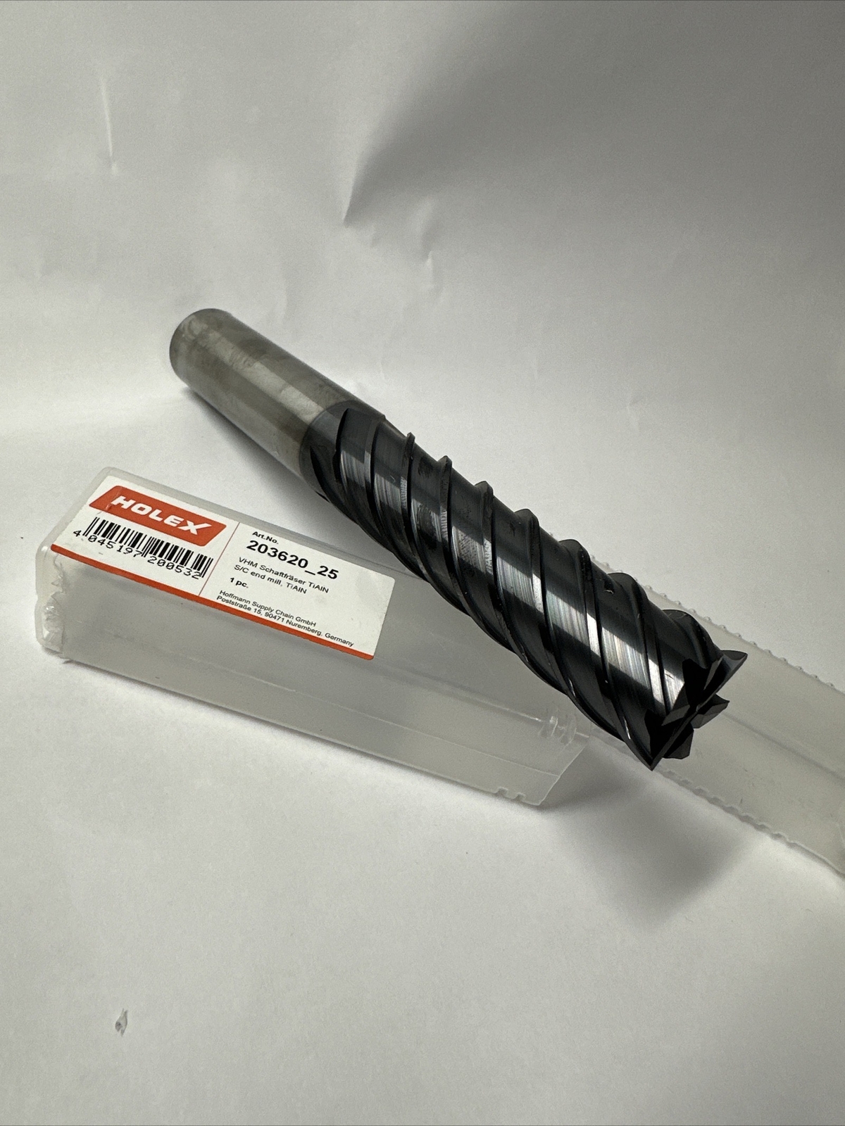 1 x HOLEX solid carbide end mill ø 25 x 92 x 180 mm Z=6 Art. No. 203620 25