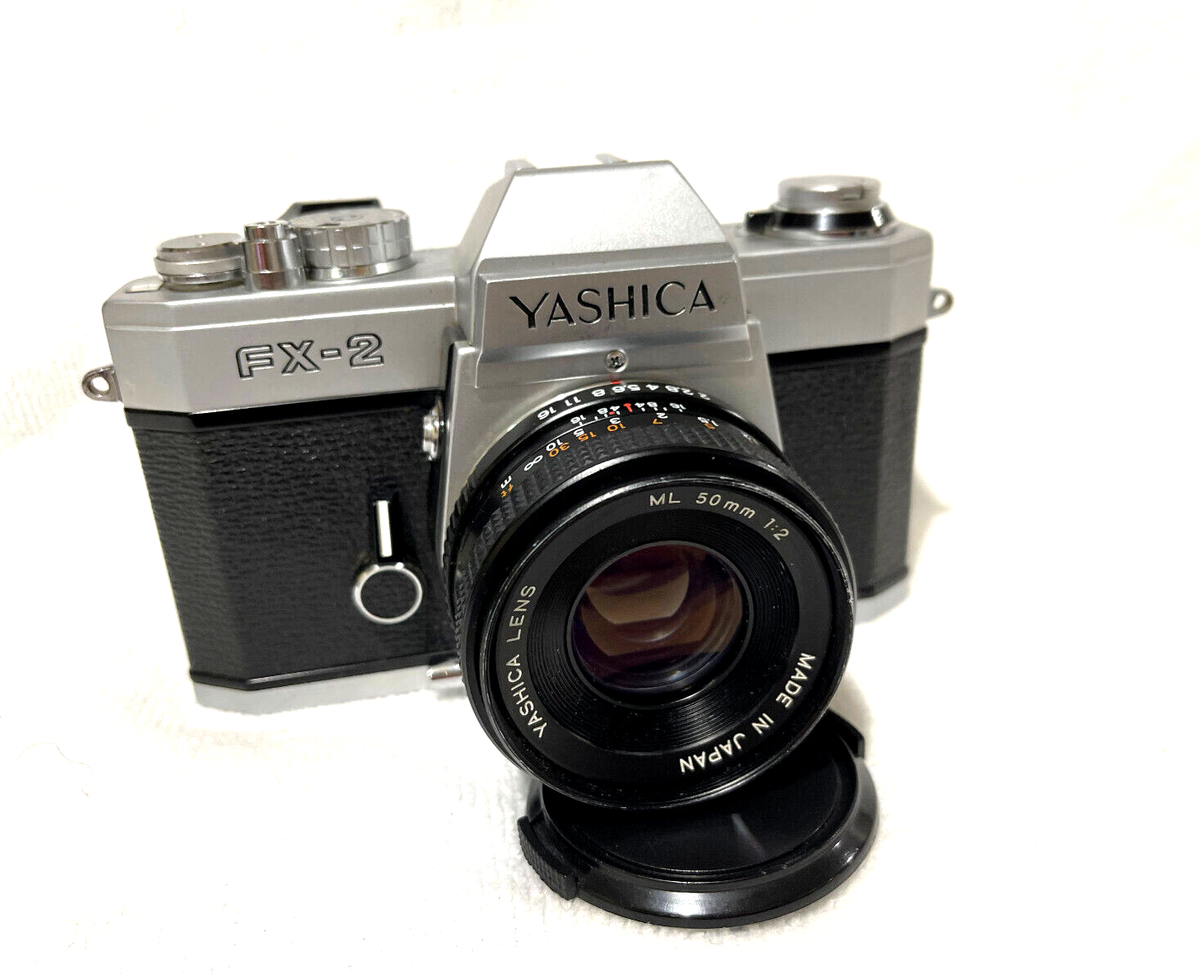 Yashica FX-2 35mm SLR Film Camera,50mm f/2 ML Lens/Shutter-Light