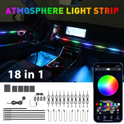 RGB Symphony Car Atmosphere Interior LED Acrylic Guide Fiber Optic Ambient Light