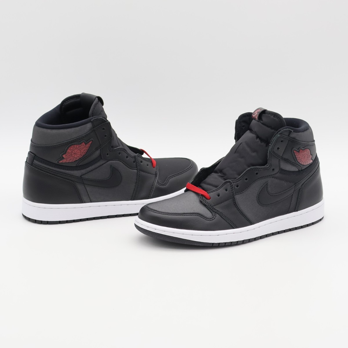 555088-060 Nike Air Jordan 1 Retro High OG Black Gym Red Satin