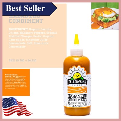 Versatile Habanero Hot Sauce 19.6 oz - Squeeze Bottle Technology for Easy Use