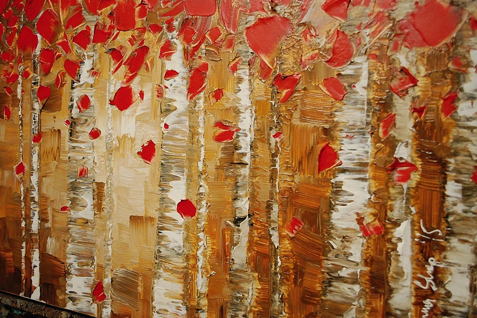 Abstract Aspens VI - CANVAS OR PRINT WALL ART - Изображение 2 из 2