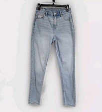 American Eagle Strigid Mom Jeans High Rise Light Wash Size 0 Regular