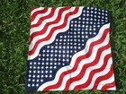 Set x 4 Patriotic USA Bandana Napkins Stars Waving Flag Cotton RN 67478 July 4th — photo 3