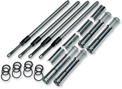S & S Cycle Quickee Pushrod Conversion Kit w/Covers-Chrome Milwaukee-Eight 17-23