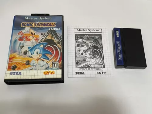 Sega Master System Tectoy: Sonic Spinball con caja original reproducción manual
