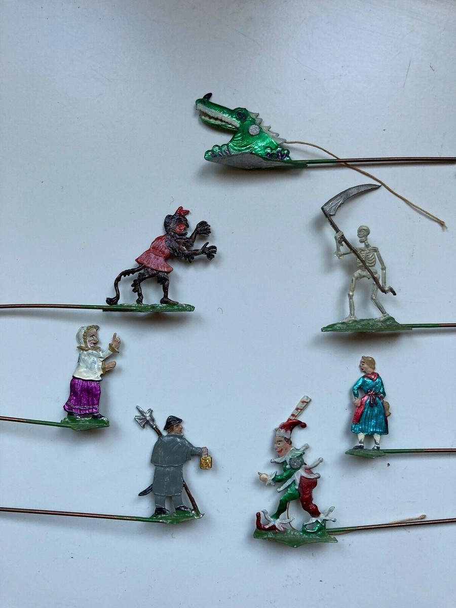 Anciens Plateaux D'Étain Zinnfiguren – Petites Figures De Théâtre Articulées Vintage Rares