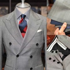 Business Suit Men Regular Fit Peak Lapel Formal Wedding Party Casual 2 Pcs
