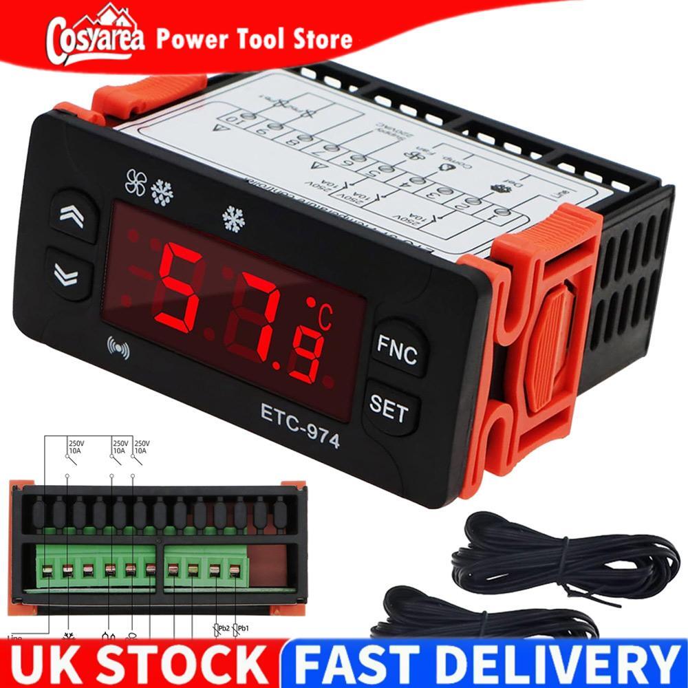 ETC-974 Digital Temperature Controller Refrigerator Thermostat Regulator New