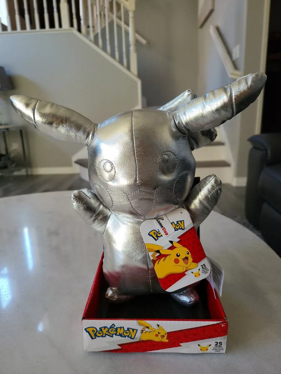  Pokémon 8 Silver Pikachu 25th Anniversary Plush