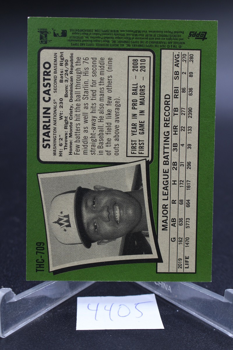 2020 Topps Heritage High Number - Starlin Castro #THC-709
