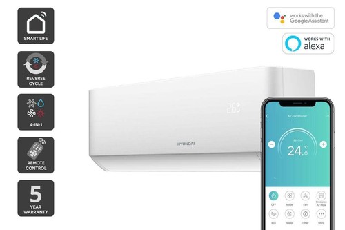 Hyundai 7.2kW Inverter Smart Split System Air Conditioner (Reverse Cycle), Split