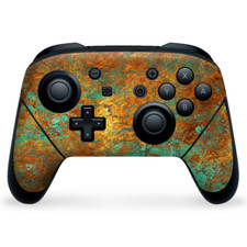 Nintendo Switch Pro Controller Skin Decal Vinyl Wrap - Copper Patina Metal
