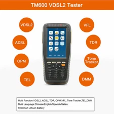 TM600 VDSL2 Tester All-in-one ADSL2+/VDSL2/OPM/VFL/TDR/Tone Tracker Line Tester