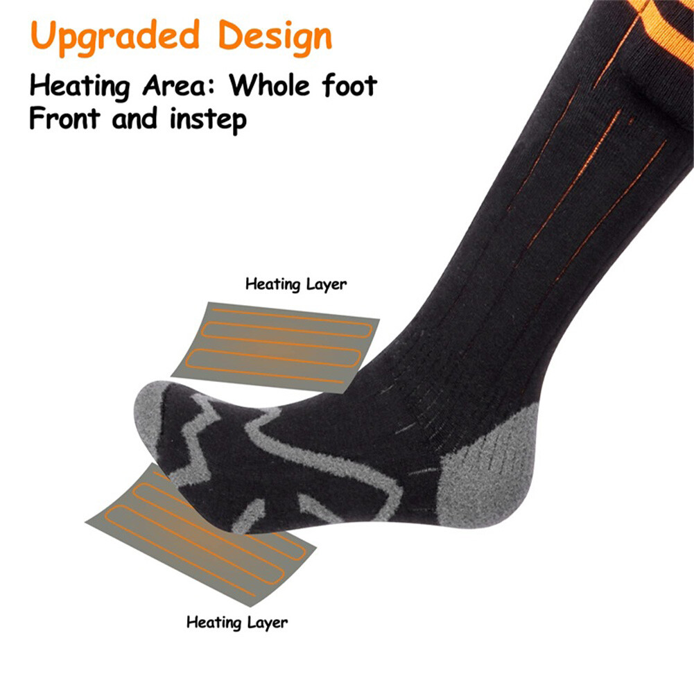 SAOLA Calze Riscaldate Elettriche Con Power Bank Regolabili Invernali Outdoor Viaggio Unisex