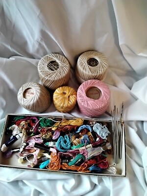 Crochet thread, size 30, size 20 and 5, Lot of