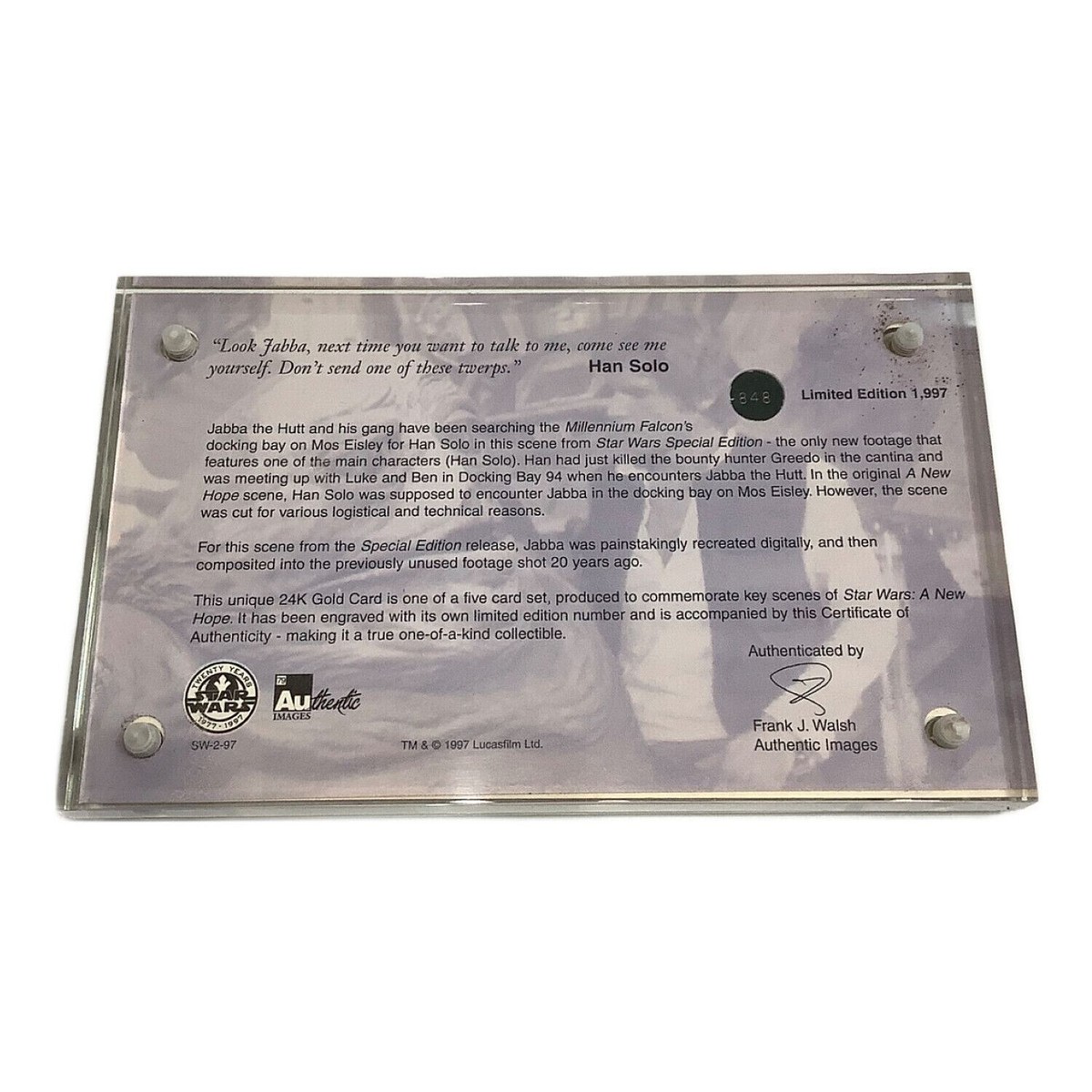 レア！！】スターウォーズ 24kGOLD COLLECTIBLES ケース付き STAR WARS