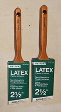 LOT OF 2 - 2 1/2 INCH ANGLED LATEX PAINT BRUSHES for PAINT AND STAINS BRAND NEW