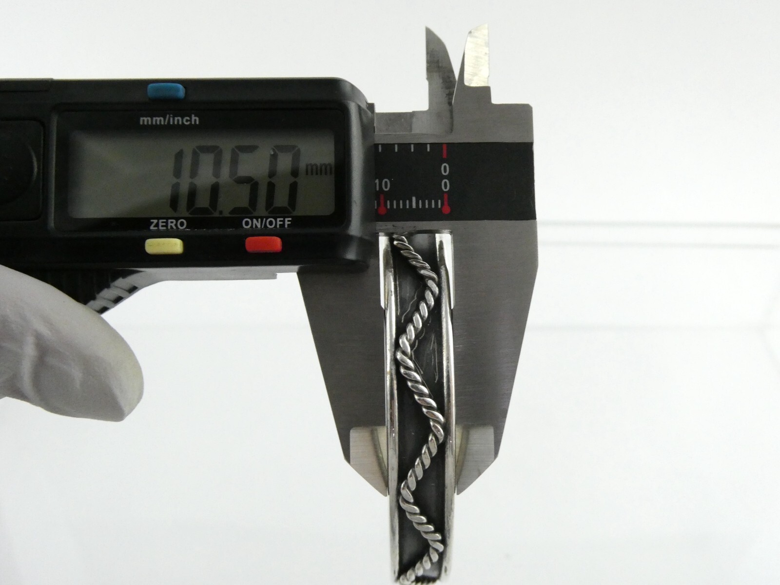 Sterling Silver Rope Pattern Design Cuff Bracelet… - image 14