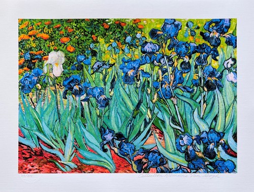 Vincent Van Gogh IRISES Estate Signed Limited Edition Giclee Art 12" x 16" - Picture 6 of 9