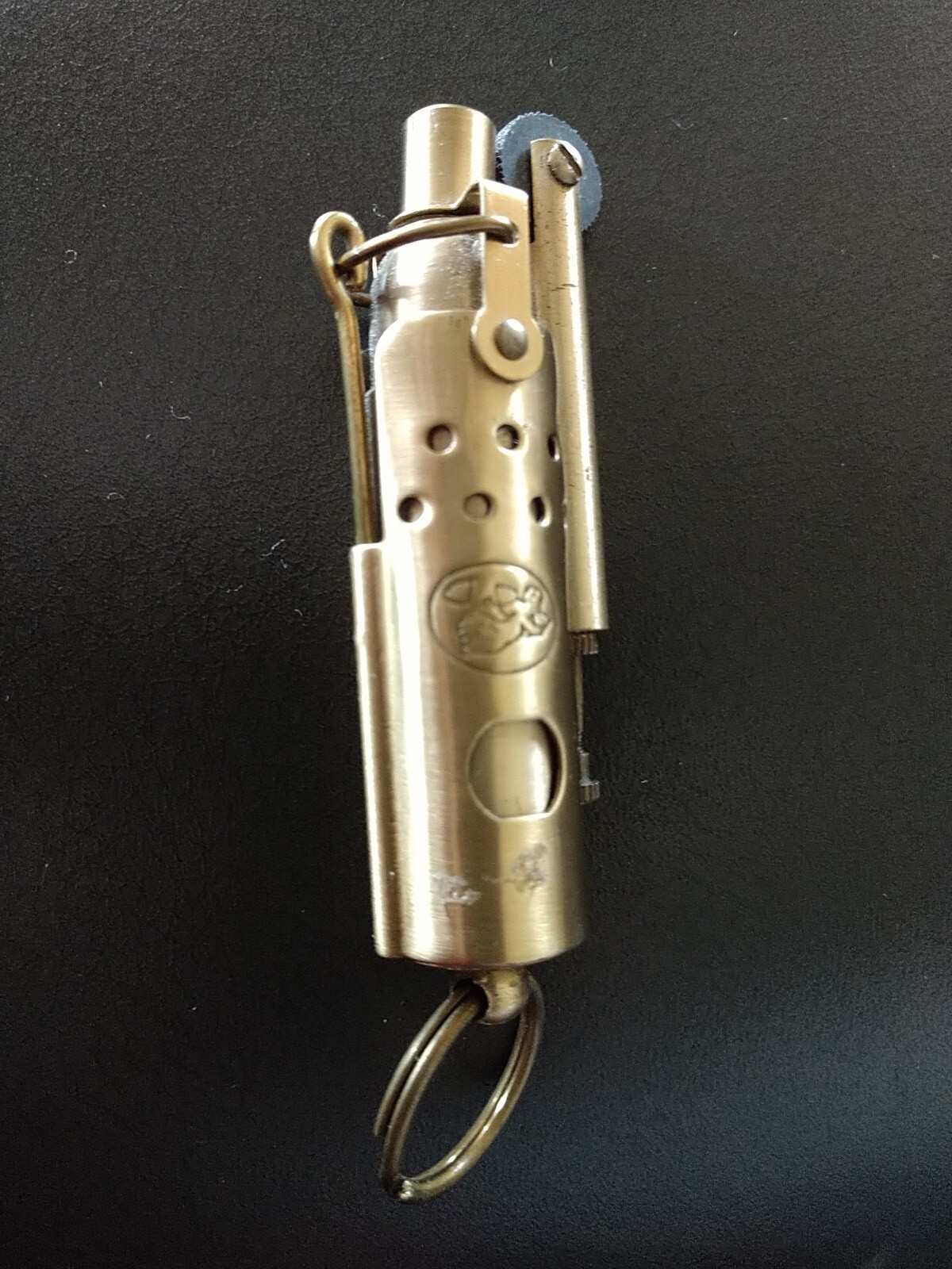 WW1 Army Navy Brass Trench Foxhole Lighter Wooden Box Replica Briquet Feuerzeug