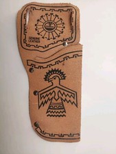 Vintage Kids Leather Western Holster With 24" Black Plastic Belt Thunderbird