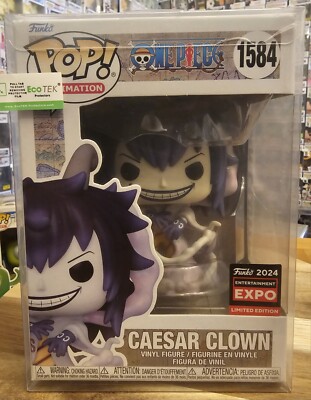 Funko Pop One Piece Caesar Clown #1584 C2E2 Shared Sticker