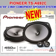 PIONEER TS-A692C 2-WAY 6X9" COMPONENT SPEAKER SYSTEM 3/4" POLYMIDE DOME TWEETERS