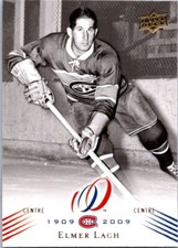 HOCKEY CARD MONTREAL CANADIENS CENTENNIAL ELMER LACH HOF