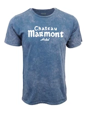 90s CHATEAU MARMONT HOLLYWOOD ADULT SHORT SLEEVES MINERAL WASH BLUE