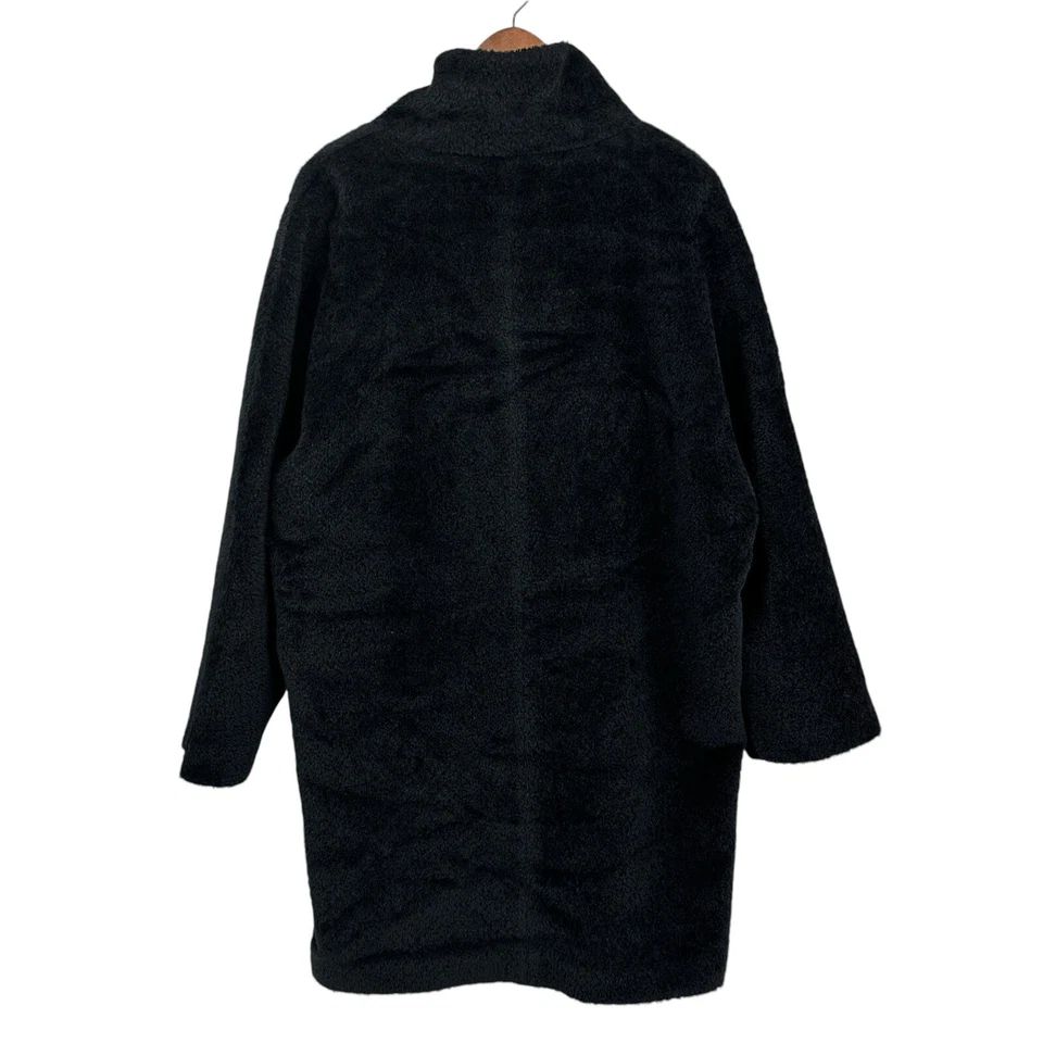 Куртка женская Eileen Fisher большая черная шерсть мех альпаки 2 застежки T468 - Изображение 3 из 4