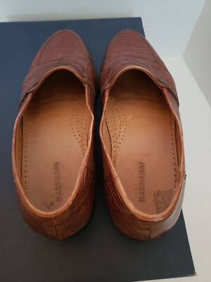 Magnanni Raul men shoe genuine lizard skin penny loafer from  display picture 1
