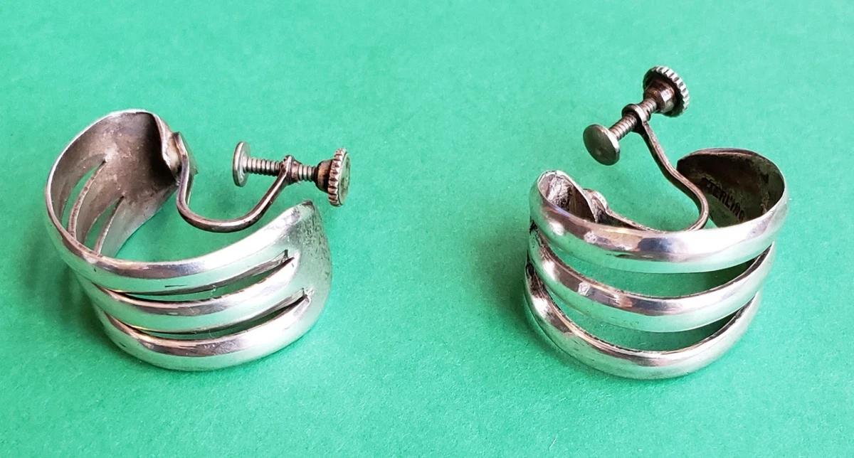 Vintage sterling silver earrings ebay deals