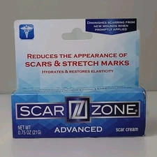 Scar Zone Advanced Scar Cream, .75 Oz, Scars, Stretch Marks, Sealed Box