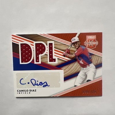 2020 Elite Extra Dominican Mat'l Auto Orange #DMS-CD Camilo Diaz /125