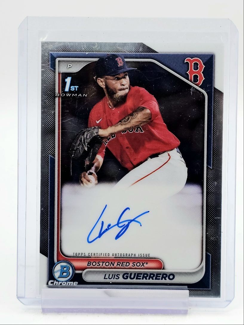 LUIS GUERRERO 2024 BOWMAN CHROME 1ST AUTOGRAPH RED SOX AUTO Q5597