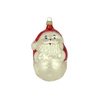 Haberland Christbaumschmuck,-Kugel - GroßEr Weihnachtsmann Auf Kugel Weiß 10 Cm