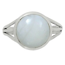 Natural White Opal 925 Sterling Silver Ring s.10 Jewelry R-1006