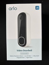 Arlo 2nd Gen Video Doorbell 2K Wi-Fi Battery or Wired White AVD4001