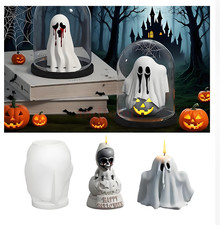 HOT Halloween Ghost Mold DIY Pumpkin Skull Aromatherapy Silicone Molds Decor