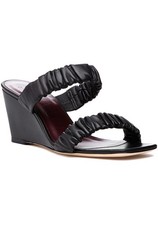Image of STAUD Frankie Wedge Sandal In Black Size 39.5