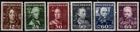 Austria 1935: Heerführer (ANK 617-622) Original Rubber with Fold (ANK 100 €)