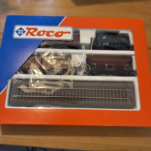 Roco 44054 H0 4er Set Güterwagen der DB braun/grau Epoche III TOP in OVP | Condition: Gebraucht