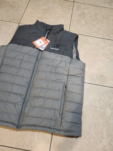 NWT Venustas Heated Puffer Vest Gray Mens Large No Battery image 3