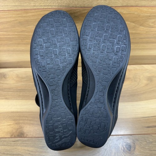 Dansko Laura Perf Wedge Comfort Pumps Womens 9 EU 39 Black Nubuck Back Zip - Afbeelding 9 van 11