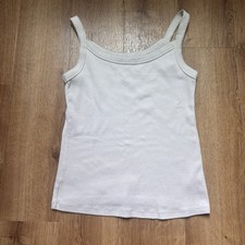 Old Navy Women s Cream Cotton Ribbed Cami Tank Top Size Small